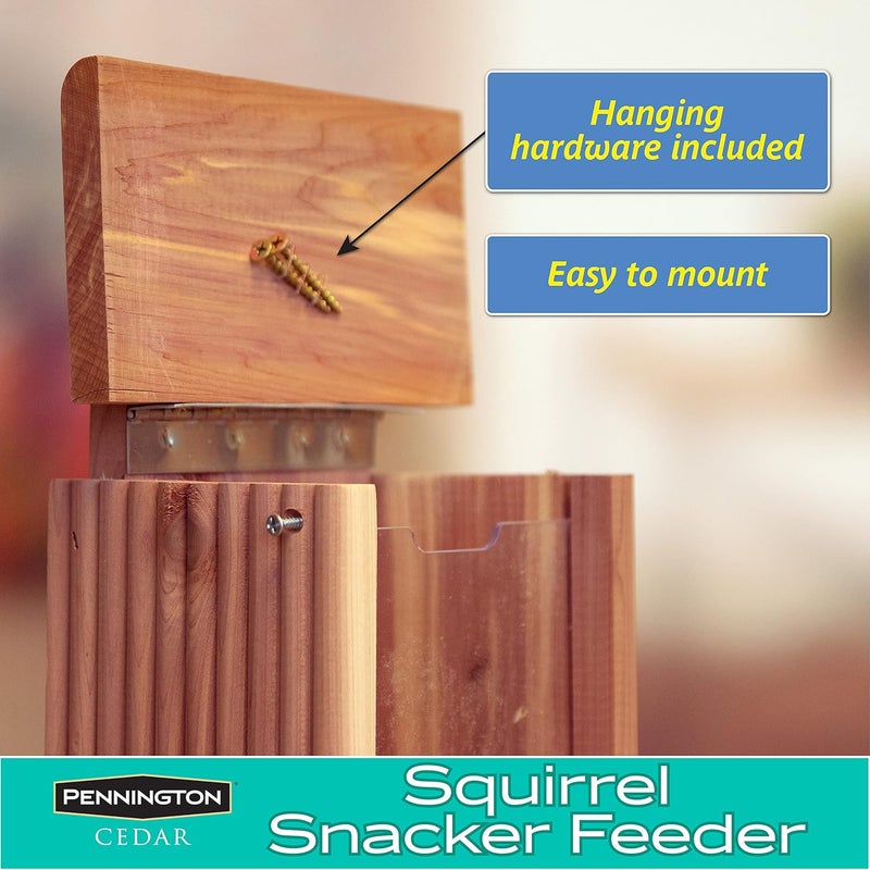 Pennington Cedar Squirrel Snacker Feeder, 2.75 LB Capacity (Pack of 2) - Image 4